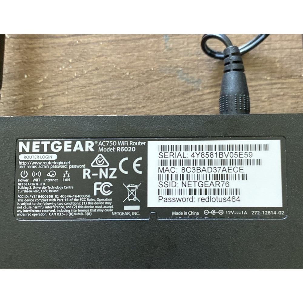 NETGEAR R6020 750 Mbps 4 Port Dual Band WiFi Router - Picture 5 of 5